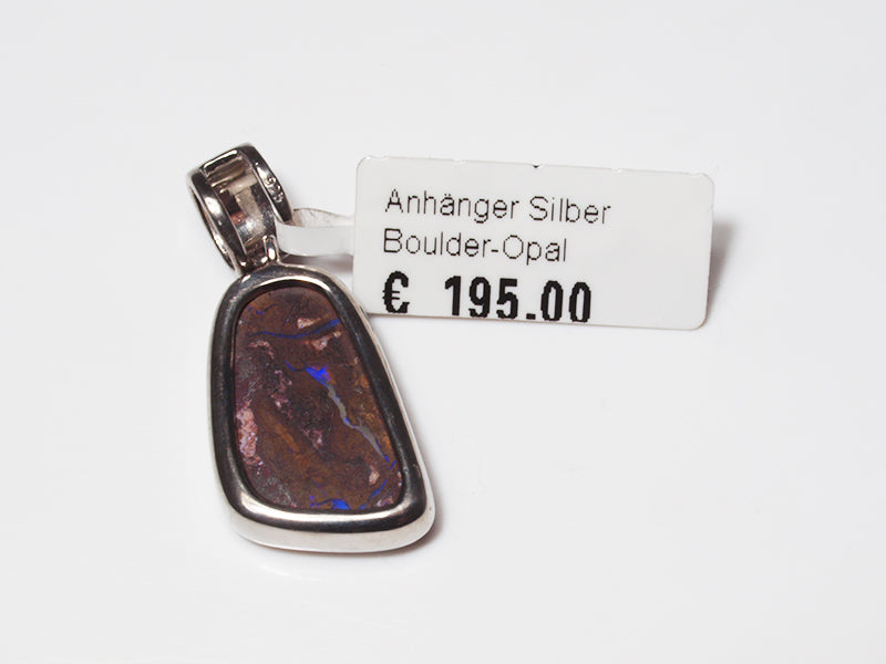 Opalschmuck - Anhänger aus Silber mit Boulder-Opal