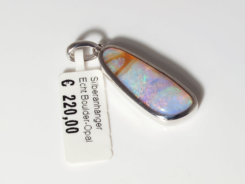 Opalschmuck - Silberanhänger mit Boulder-Opal