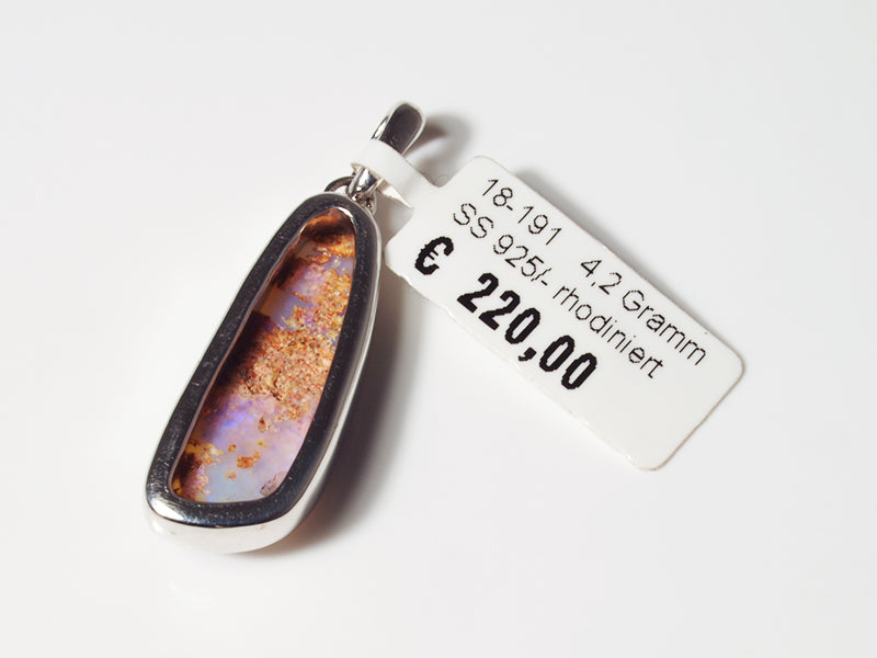 Opalschmuck - Silberanhänger mit Boulder-Opal