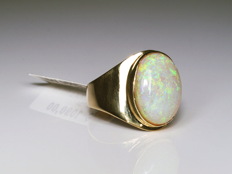 Opalschmuck - Goldschmuck, Opalring mit Kristallopal
