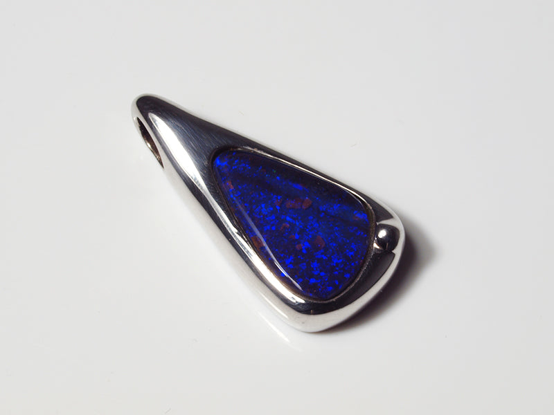 Opalschmuck - Opalanhänger aus Silber mit Boulder Opal