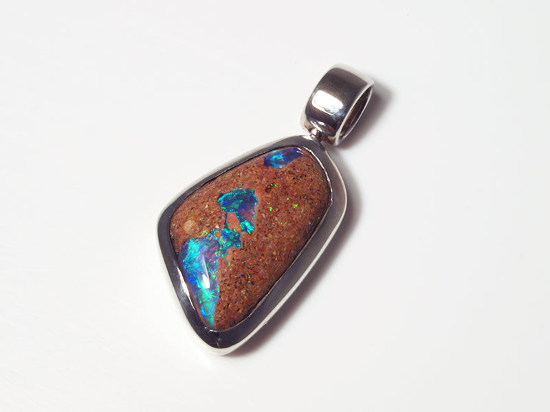 Opalschmuck - Silberanhänger, Fossil-Opal