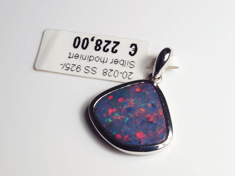 Opalschmuck - Silberanhänger mit Opal-Doublette