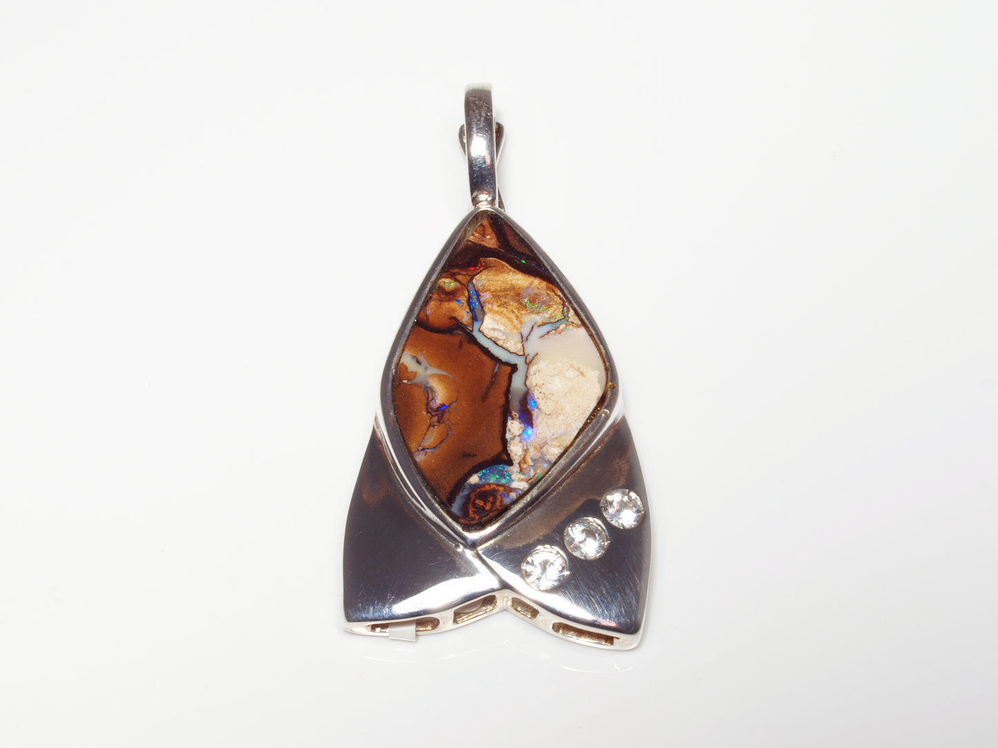 Opalschmuck - Silberschmuck, Anhänger mit Boulder-Matrix-Opal