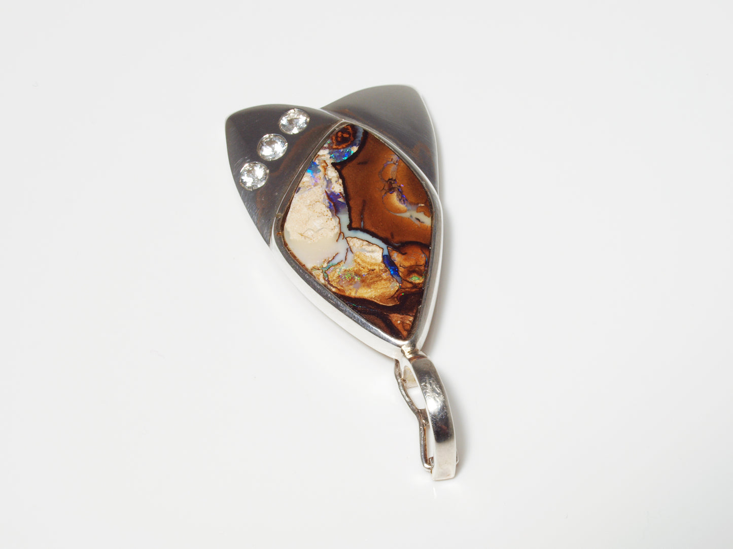 Opalschmuck - Silberschmuck, Anhänger mit Boulder-Matrix-Opal