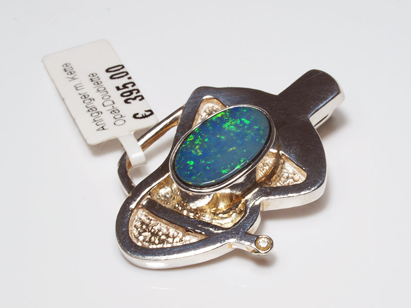 Opal - Silberschmuck, Anhänger mit Opaldublette