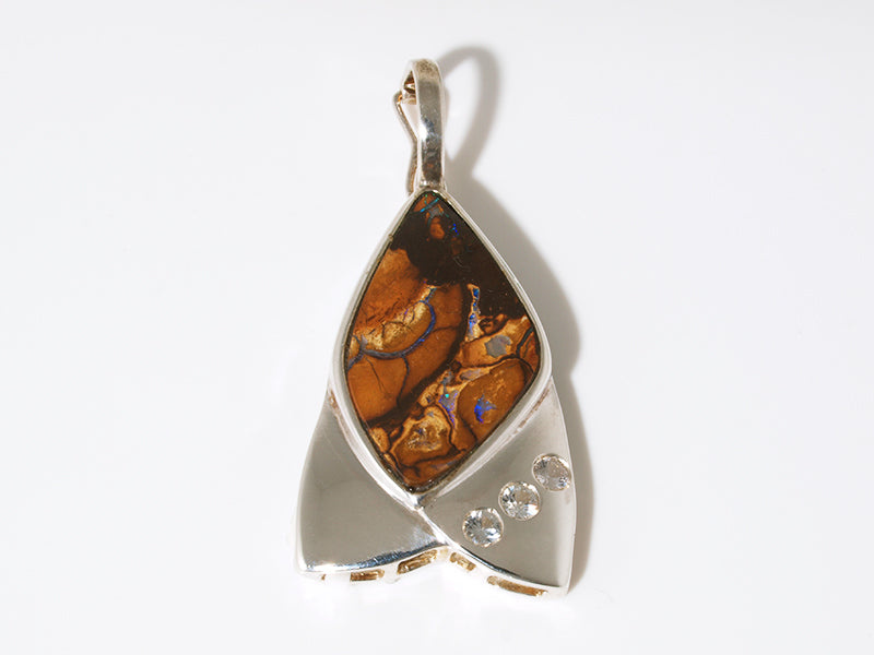 Opalschmuck - Silberschmuck, Anhänger mit Boulder-Matrix-Opal