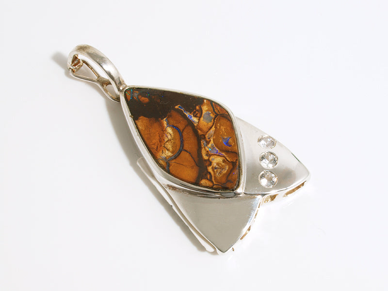 Opalschmuck - Silberschmuck, Anhänger mit Boulder-Matrix-Opal