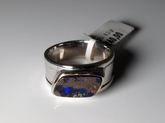 Opalring, Silbering mit Opal aus Australien