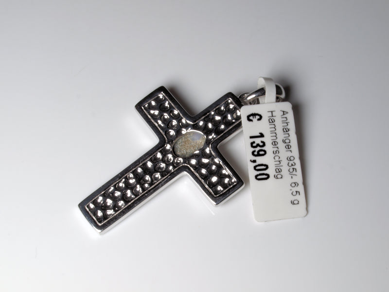 Anhänger Kreuz Silber Opal Australien