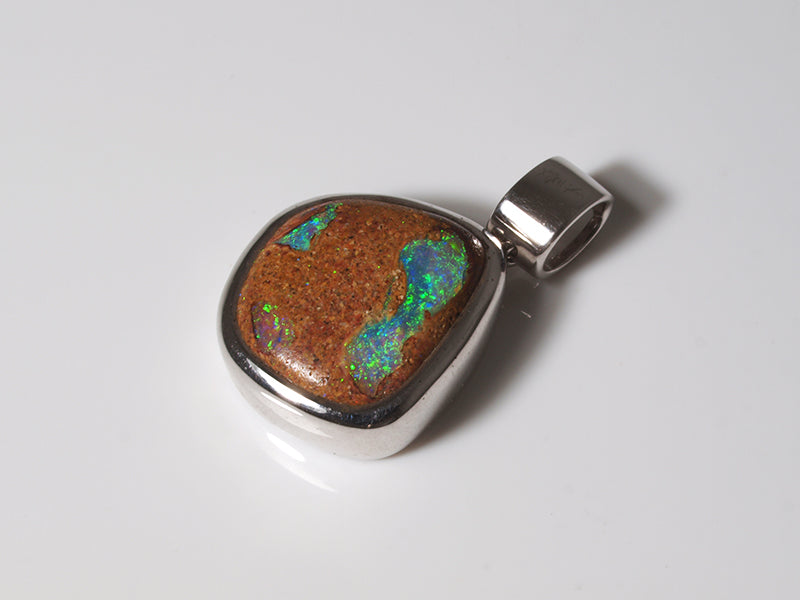 Opal Anhänger Silber mit Boulder Opal aus Australien