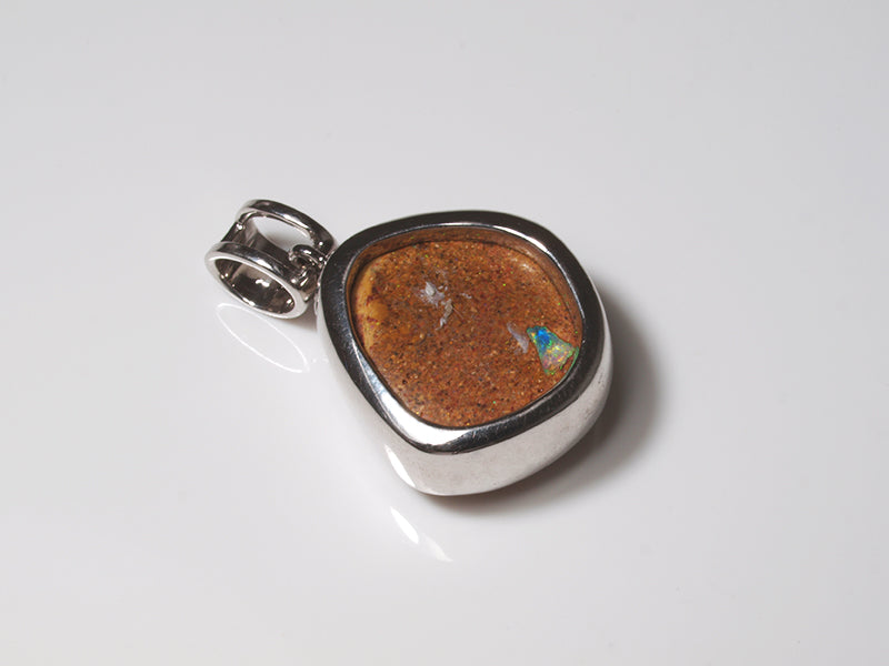Opal Anhänger Silber mit Boulder-Matrix-Opal