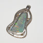 Opal Anhänger Silber mit Boulder-Matrix-Opal und Topas