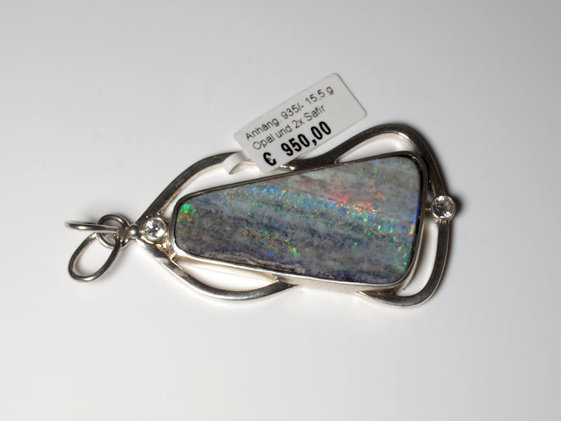 Opalschmuck, Anhänger Silber Boulder Opal Australien
