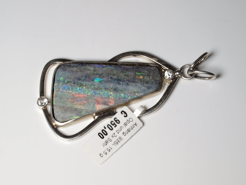 Opalschmuck, Anhänger Silber Boulder Opal Australien