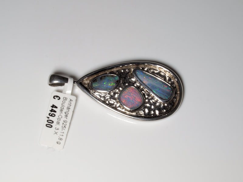 Opalschmuck, Anhänger Silber Boulder Opal Australien