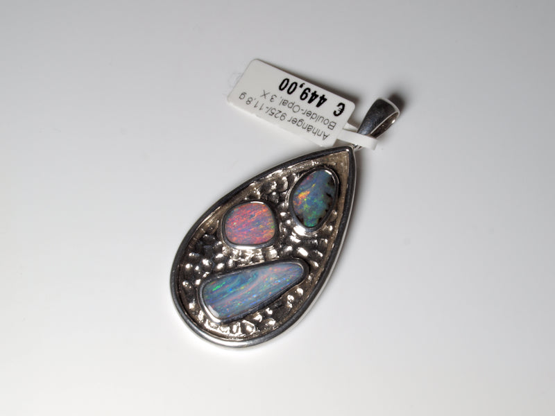 Opalschmuck, Anhänger Silber Boulder Opal Australien