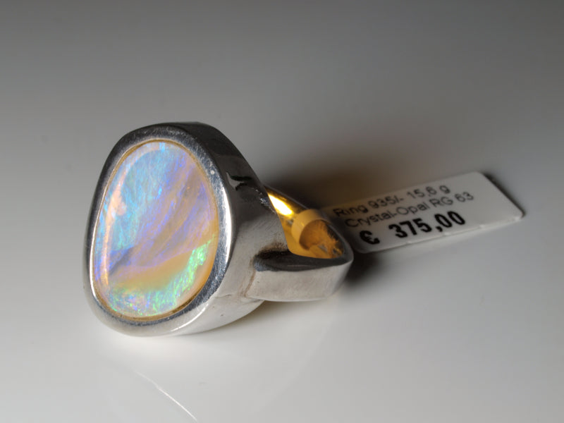 Opal Silberschmuck, Ring aus Silber mit Opal aus Australien