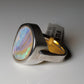 Opal Silberschmuck, Ring aus Silber mit Opal aus Australien