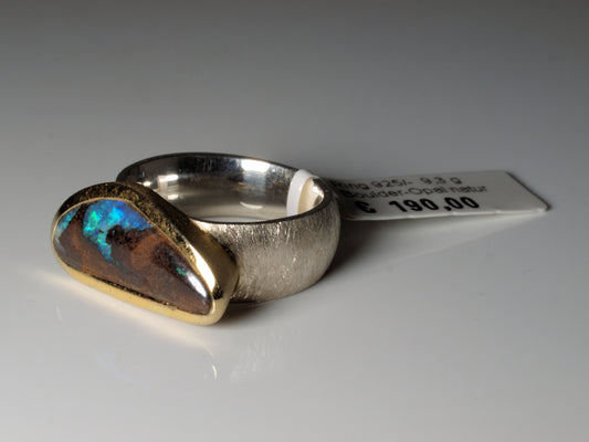 Opal Silberschmuck, Ring aus Silber mit Opal aus Australien