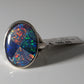 Opal Silberschmuck, Ring aus Silber mit Opal aus Australien