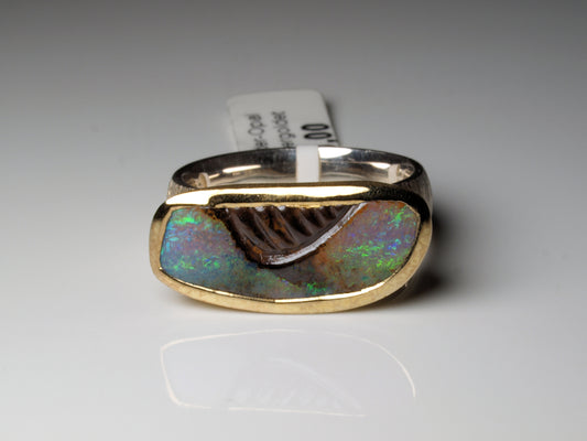 Opal Silberschmuck, Ring aus Silber mit Opal aus Australien