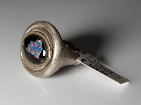 Opal Silberschmuck, Ring aus Silber mit Opal aus Australien