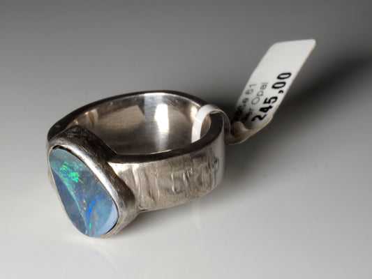 Opal Silberschmuck, Ring aus Silber mit Opal aus Australien