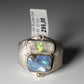 Opal Silberschmuck, Ring aus Silber mit Opal aus Australien