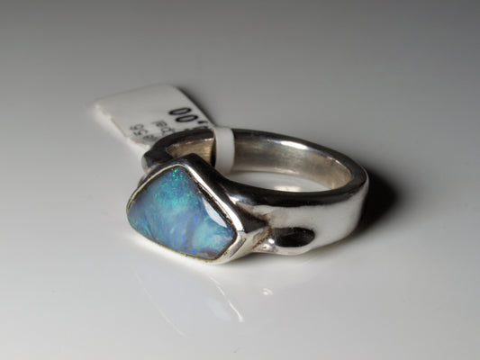 Opal Silberschmuck, Ring aus Silber mit Opal aus Australien