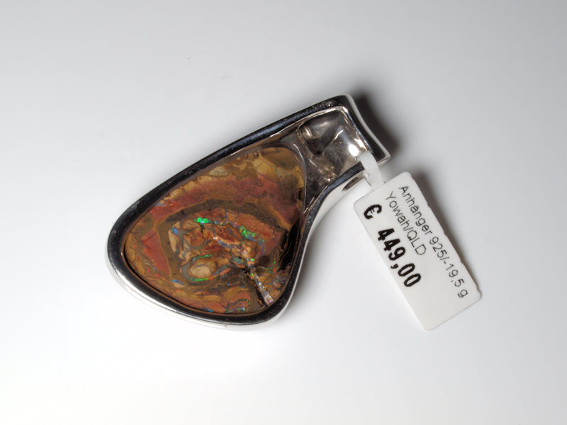 Opalschmuck Anhaenger Silber Opal Australien