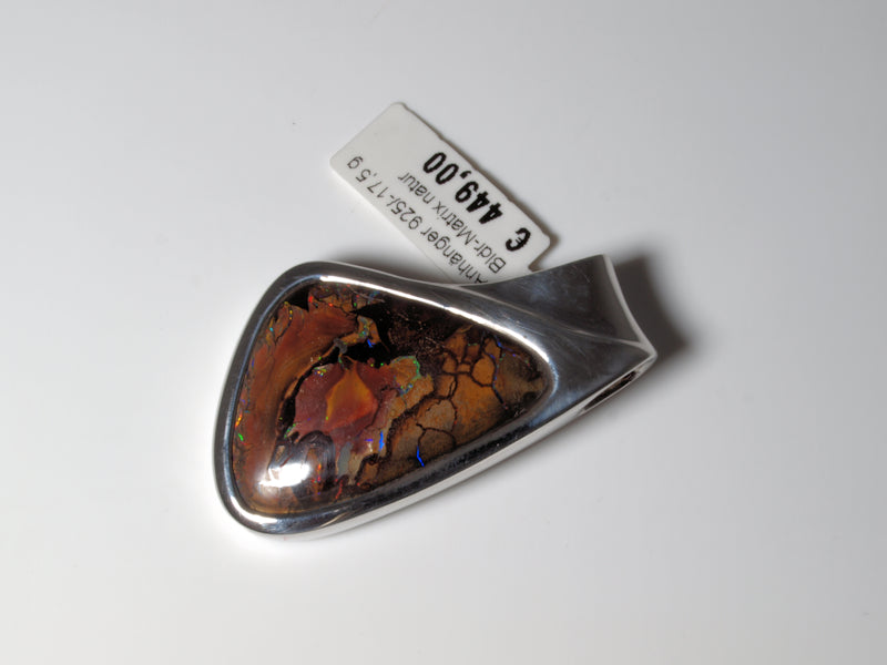 Opalschmuck Anhaenger Silber Opal Australien
