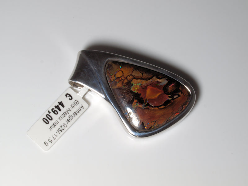 Opalschmuck Anhaenger Silber Opal Australien