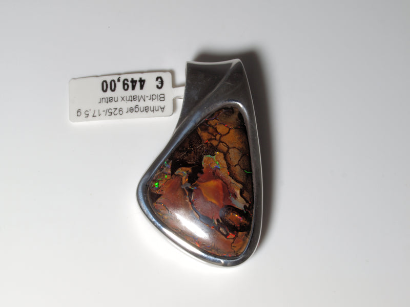 Opalschmuck Anhaenger Silber Opal Australien