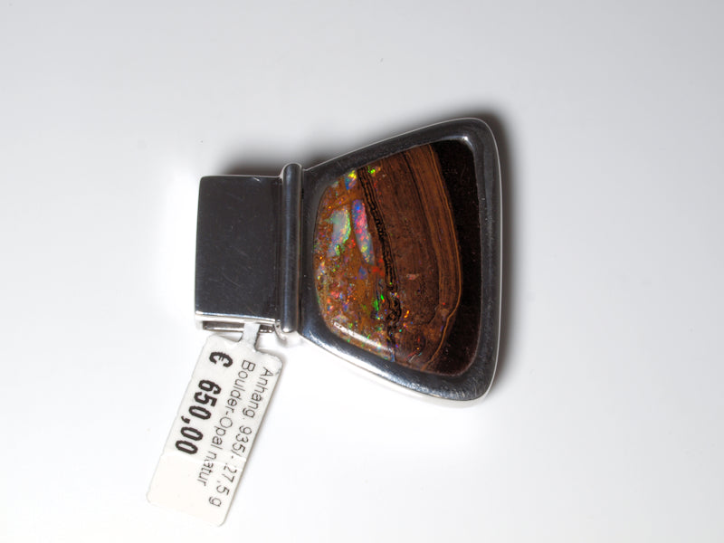 Opalschmuck Anhaenger Silber Opal Australien