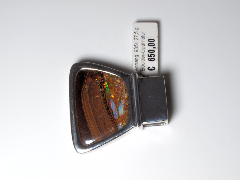 Opalschmuck Anhaenger Silber Opal Australien