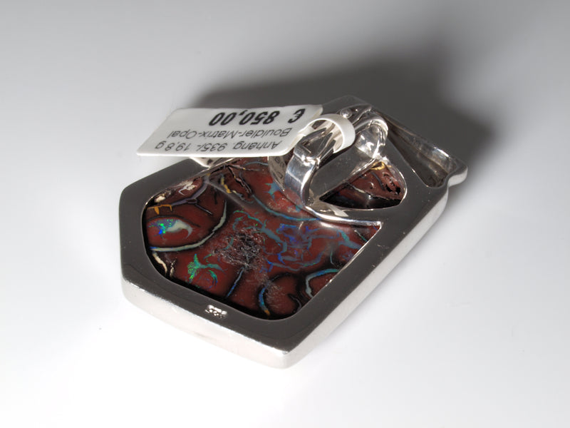 Opalschmuck Anhaenger Silber Opal Australien