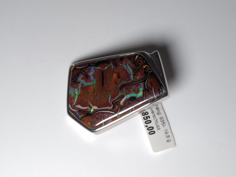 Opalschmuck Anhaenger Silber Opal Australien