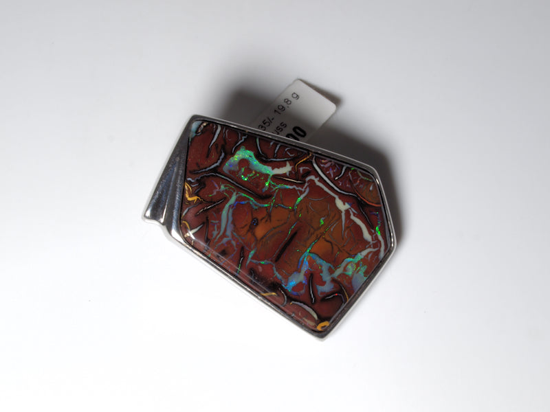 Opalschmuck Anhaenger Silber Opal Australien