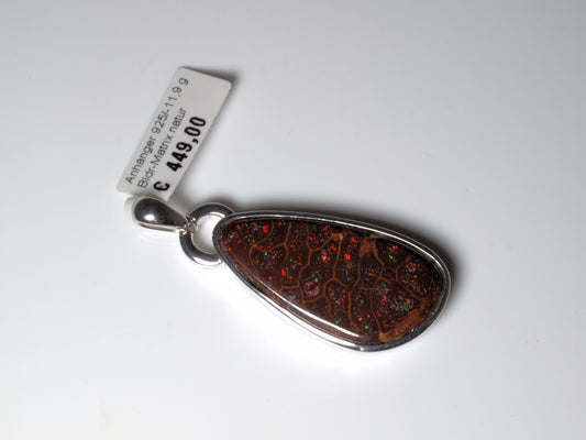 Opalschmuck Anhaenger Silber Opal Australien