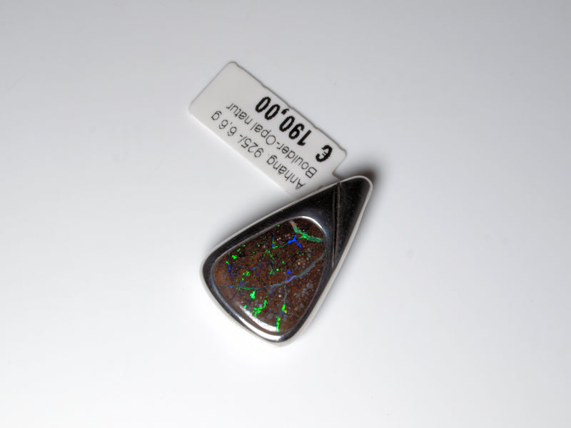 Opalschmuck Anhaenger Silber Opal Australien