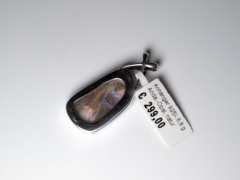 Opalschmuck Anhaenger Silber Opal Australien
