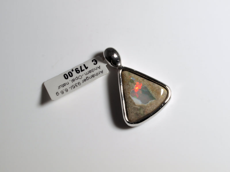 Opalschmuck Anhaenger Silber Opal Australien