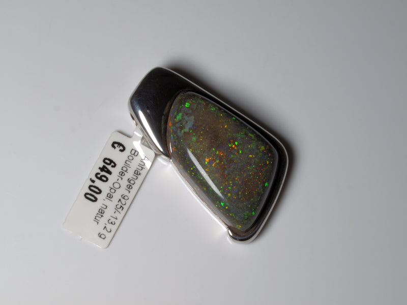 Opalschmuck Anhaenger Silber Opal Australien