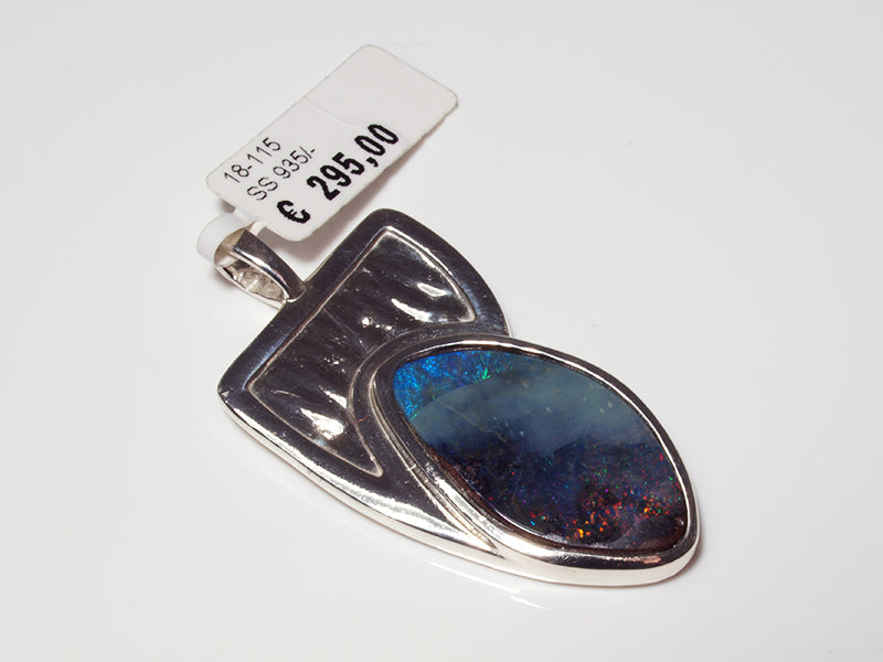 Opalschmuck - Silberschmuck, Anhänger mit Boulder-Opal