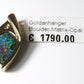 Opalschmuck - Goldschmuck, Anhänger aus Gold mit Boulder-Matrix-Opal und Diamant