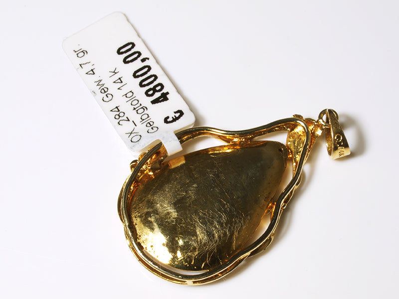 Opalschmuck - Goldschmuck, Anhänger aus Gold mit Andamooka-Opal