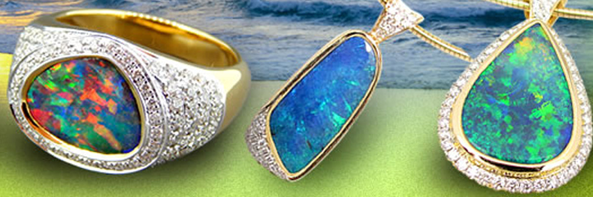 Opalschmuck -  Ringe, Anhänger und Ohrringe mit Opal aus Australien