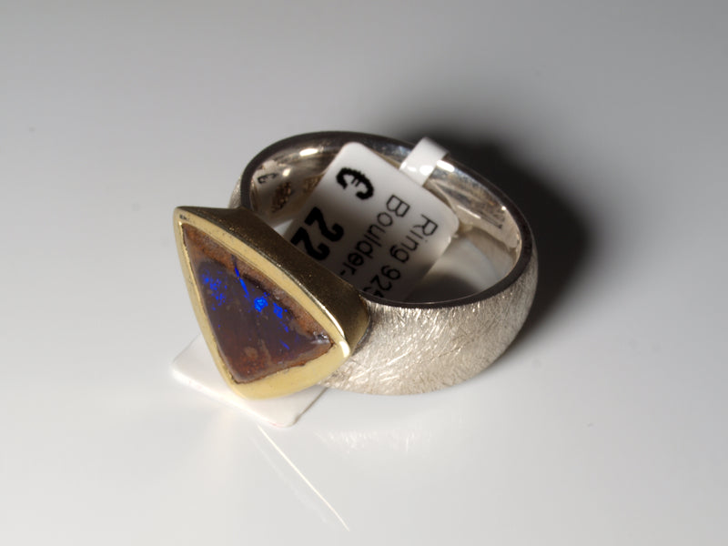 Opalring, Silbering mit Opal aus Australien