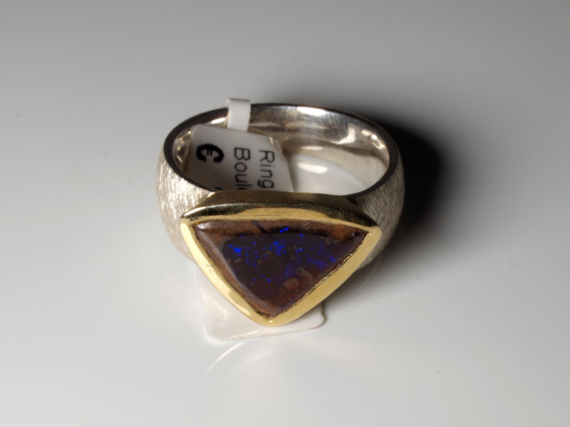 Opalring, Silbering mit Opal aus Australien